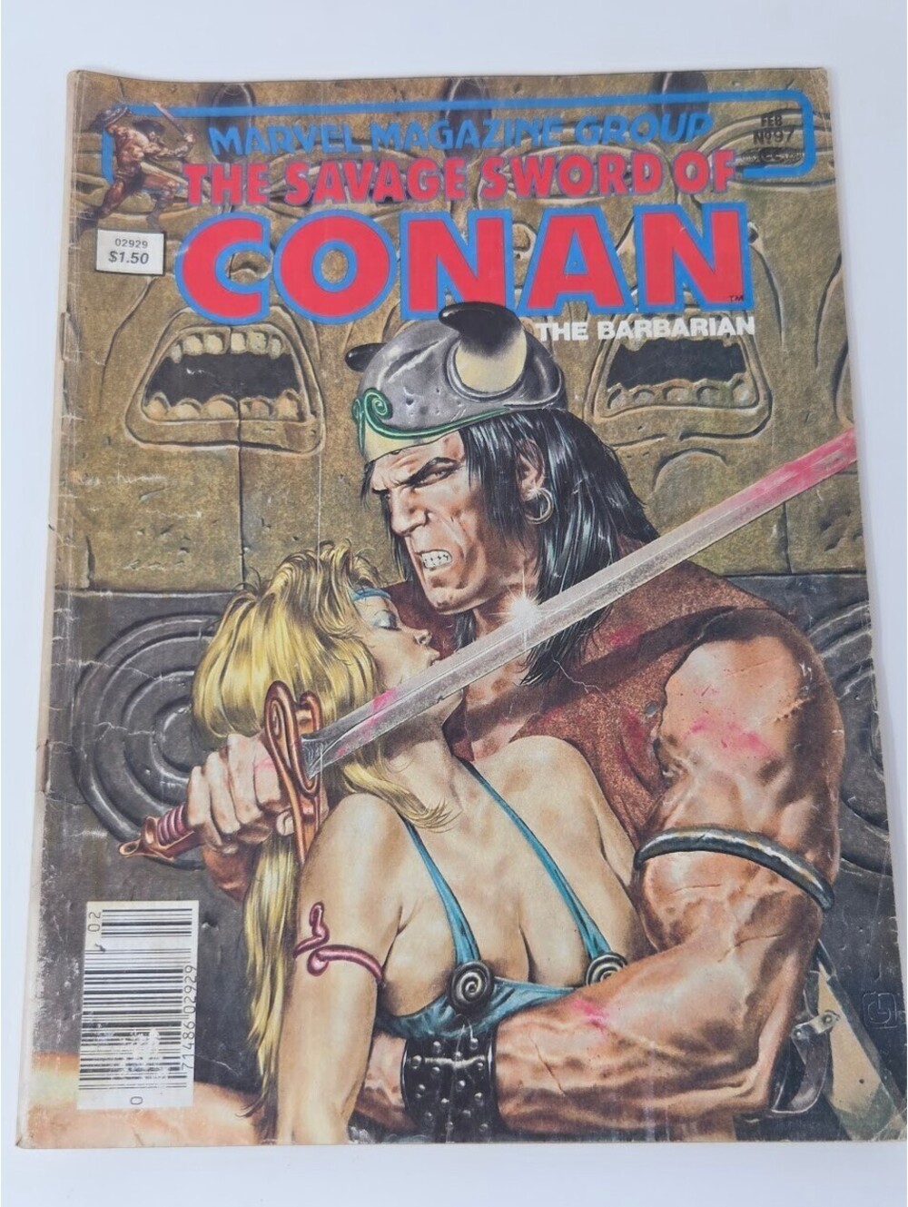 Savage Sword Of Conan 97 February Marvel Magazine Barbarian Cover